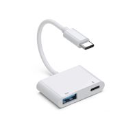 Hub USB 3.0 Type-C double fonction avec 2 ports PD 100W, station d'accueil pour téléphones et ordinateurs