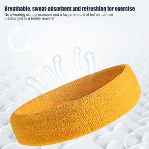 High Quality Custom Logo <b>Headband</b> Soft Cotton Stretch Fabric <b>Sports</b> <b>Headband</b> for Fitness Workout Training Daily Wear Sweatband - Product Image 4