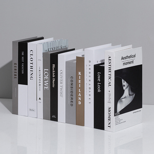 Caja de libro de modelo de libro de referencia para fotografía y decoración de alojamientos, de diseño sencillo y creativo, con encuadernación perfecta, tapa dura y cartón estampado en caliente - Product Image 5