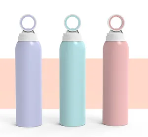 Aluminum Bottle With Annular Sprayer Aerosol Spray Bottle Sunscreen Mist Spray Bottle Sustainable Cosmetic Packaging