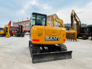 รถขุดไฮดรอลิก SANY SY75C-PRO ขนาด 7.5 ตัน มือสอง พร้อมเครื่องยนต์แท้ แกนกลางมอเตอร์ เกียร์บ็อกซ์ ปั๊ม เกียร์ ลูกปืน - Product Image 4