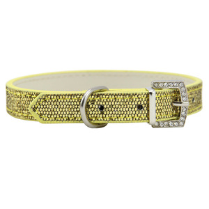 Collar de perro de lujo, <span class=keywords><strong>cinta</strong></span> de hebilla de diamantes de imitación de cuero de gamuza de <span class=keywords><strong>terciopelo</strong></span> brillante a la moda para Collar de perro de PU sólido - Product Image 5