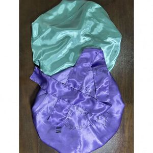 Bonnets en satin réversibles à double couche avec logo personnalisé réglable et foulards de protection pour cheveux longs pour femmes et filles - Product Image 2