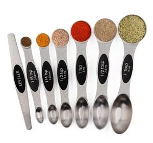 <span class=keywords><strong>Amazon</strong></span> Hot sale Measuring Tool Set Of 6pcs Stackable Stainless Steel Magnetic Measuring Spoon with lever - Product Image 4