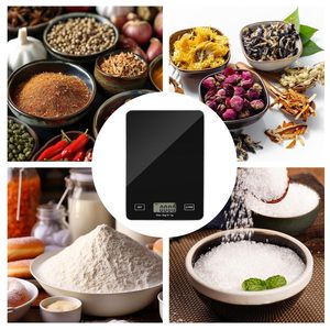 Tempered Glass Digital <b>Kitchen</b> Scale with Timer/Countdown Battery Powered 10kg Capacity Weight Measuring - Product Image 4