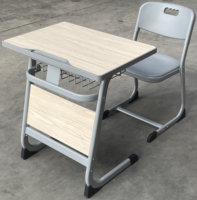 Meubles scolaires environnementaux modernes, ensemble de table et de chaises en métal pour étudiants universitaires, idéal pour le confort des élèves