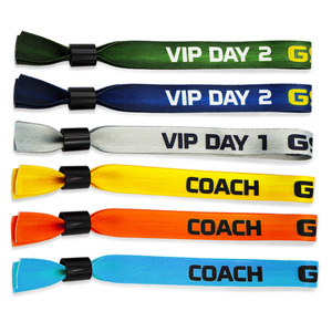 Wholesale Custom Polyester Woven Wristbands Digital Printing Hook Factory Price <b>for</b> Festival Events Personalised Wristbands - Product Image 2