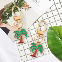 Llavero Colgante de Árbol de Coco con Diseño de Dibujos Animados, de Aleación Metálica, a la Moda, Impermeable y Ligero, Regalo Ideal