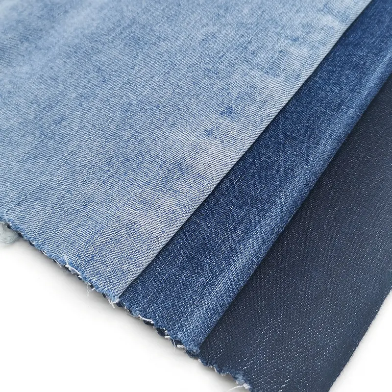 Aufar 9 oz 168-170 cm spandex denim kumaş pamuk polyester spandex denim kumaş şerit denim kumaş satılık S34B990-3