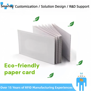 Carte en papier écologique <span class=keywords><strong>Smartag</strong></span> F08 avec puce jetable ISO14443A NFC RFID 13,56 MHz, mini ticket intelligent étanche pour contrôle d'accès - Product Image 1