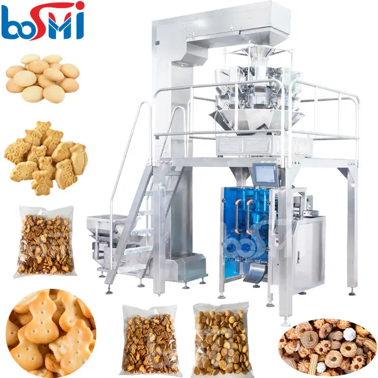 Automatische Verpakkingsmachine Voor Koekjes Chocolade Bal Kleine Cookis Weging Cookies Biscuit Verpakking Machine Met Hopper
