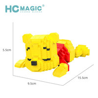 Petits blocs de construction en plastique, figurines mignonnes de canard en paillette de tigre, jouets pour cadeaux de noël, nouvel arrivage,