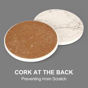 White Marble <b>Coaster</b> Set with Holder Absorbent Drink <b>Coasters</b> <b>Ceramic</b> Cute <b>Coaster</b> Bar Dining Coffee Table Accessories Decor - Product Image 5