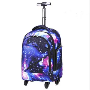 High-Capacity Waterproof School kids travel trolley bag roller wheeled backpack for Teens