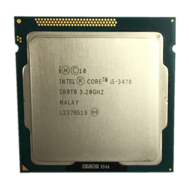 I5-3470 Processor 4 Cores 4 Threads 3.2GHz Base 6MB Cache 77W TDP LGA 1155 for PC Desktop