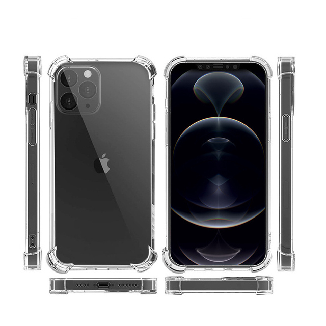 Factory New Mobile Phone Case for Iphone 14 13 12 11 Pro Max TPU+PC Shockproof Armor Shell Transparent Hard Phone Cover