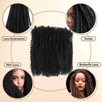 Estensioni per Capelli Sintetici Afro Kinky Twist di Alta Qualità, 12 Pollici, 100g, Prezzo all'Ingrosso