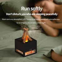 Nouvel humidificateur d'air ultrasonique style feu de camp, flamme colorée, faible bruit, brume fine, contrôle de la minuterie, diffuseur d'arômes pour la maison et la chambre
