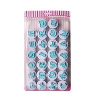 Moule à découper en forme de lettres et de chiffres de l'alphabet pour gâteaux, biscuits, décoration de pâtisserie, moule à biscuits à ressort, 26 lettres petites et petites