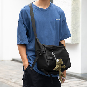 Sac messager élégant pour <span class=keywords><strong>homme</strong></span> en nylon noir <span class=keywords><strong>à</strong></span> bandoulière unique, multi-poches, sac de loisirs <span class=keywords><strong>à</strong></span> bandoulière, sac <span class=keywords><strong>à</strong></span> bandoulière - Product Image 6