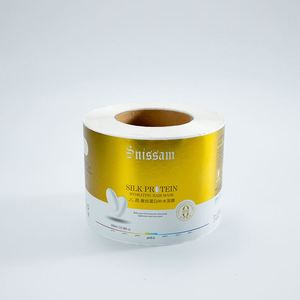 Autocollants d'emballage de produits en vinyle imperméable, dorés et givrés, sur mesure, impression en gros, rouleaux d'autocollants d'emballage - Product Image 4
