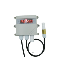 Sensor de Temperatura y Humedad de Pared con Pantalla LED de 3/6 Dígitos, Transmisor RS485 Modbus RTU, OEM IP65, Control por Aplicación Inteligente
