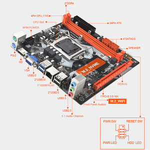 RGeek H110 Thin Mini ITX Motherboard 2 * DDR4 LGA1151 HD VGA Mini-ITX PC Computer Mainboard, compatible con <span class=keywords><strong>M</strong></span>.2 NVME - Product Image 6