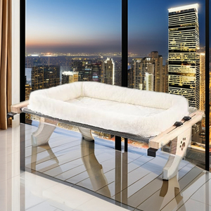 Hamac de fenêtre réglable en bois pour grands chats, siège confortable pour rebord de fenêtre, pour animaux d'intérieur - Product Image 4