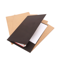 Carpeta de Papel Kraft con logotipo personalizado A4, carpeta de tarjetas gruesas con 2 bolsillos