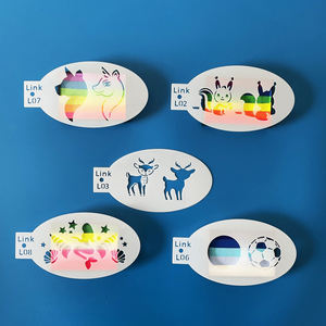 <span class=keywords><strong>Image</strong></span> <span class=keywords><strong>de</strong></span> personnage <span class=keywords><strong>de</strong></span> moule d'accessoires d'art corporel réutilisable adaptée à la peinture des enfants - Product Image 3