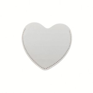 Miroir de maquillage portable pratique en acier inoxydable personnalisé avec logo personnalisable, design en forme de cœur incassable - Product Image 4