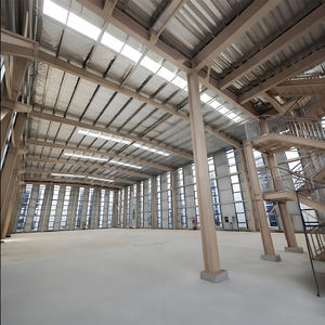 อาคารคลังสินค้าโครงเหล็กสำเร็จรูปสำหรับโรงจอดรถซุปเปอร์มาร์เก็ตการประชุมเชิงปฏิบัติการทางผ้าสำเร็จรูปแบบทันสมัย - Product Image 2