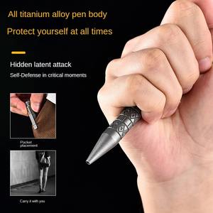 Bolígrafo Táctico EDC de Aleación de Titanio con Diseño Hueco y Función de Autodefensa con Punta Tipo Pin para Camping y Senderismo - Product Image 5