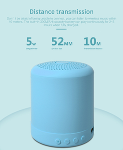 ใหม่ A11 Macaron มิ<span class=keywords><strong>นิ</strong></span>ฟันสีฟ้าลำโพงแบบพกพาหลายสีไร้สายซับวูฟเฟอร์ล็อ<span class=keywords><strong>ค</strong></span>ลำโพงขนาดเล็กและโหลดสเปรย์ของขวัญ - Product Image 6