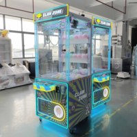 Machine de jeu à grue à pince personnalisable avec zone de prélèvement, distributeur de jouets LED, machine à pinces pour aire de jeux intérieure, pour plan d'affaires