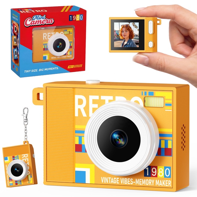 Kids Retro Mini Camera Handheld Digital Camera Toy for Students Friends Gifts With 4 Different Filters