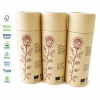 Envase de Tubo de Papel Kraft de Tamaño Personalizado, Cilindro de Cartón Biodegradable, Bote Redondo para Té, Café, Cosméticos, Regalos, Logotipo Personalizado