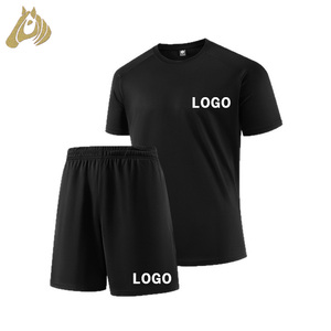 T-shirt Sportive di Buona Qualità ad Asciugatura Rapida, Maniche Corte, Traspiranti in Poliestere, Set di Abbigliamento Sportivo per <span class=keywords><strong>Uomo</strong></span> - Product Image 1