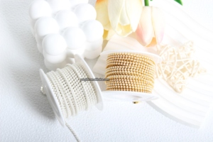 Sinrong đa chức năng ABS SS6 phẳng trở lại móng tay nghệ thuật Decal thạch giày may-on đường may Chuỗi Ngọc Trai Inlay Motif Inlay khâu - Product Image 3