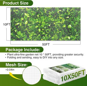 10 X 50FT Jardin Maille Filet <span class=keywords><strong>Arbre</strong></span> Fruitier Plante Filet pour Légumes <span class=keywords><strong>Myrtille</strong></span> Buissons Plante Rangée Couverture Écran Protection - Product Image 3