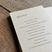 Cartes de menu de mariage personnalisées en papier d'art typographié, gaufrées, menu de table de luxe pour banquet, fête, restaurant