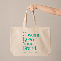 Sac fourre-tout en toile de coton robuste et surdimensionné, personnalisable avec logo, grand sac de shopping à bandoulière pour marques de détail et kits événementiels