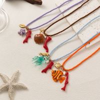 Nouveau Collier Tendance avec Pendentif Étoile de Mer Personnalisé, Chaîne en Corde, Accessoires en Alliage de Cuivre, Unisexe