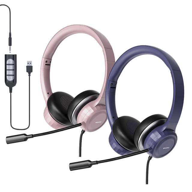 Wholesale Stereo Sound Headset Microphone Noise Cancelling Business Office Headset