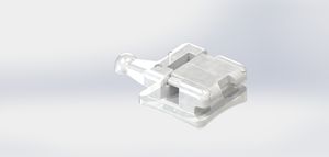 2023 materiale ortodontico staffa in ceramica autolegante Star staffe autoleganti in ceramica trasparente MBT 022 345 con gancio - Product Image 4