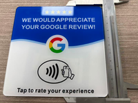 Support de présentation de carte de visite NFC RXS pour comptoir de restaurant, hôtel, café, étanche, prêt à être expédié