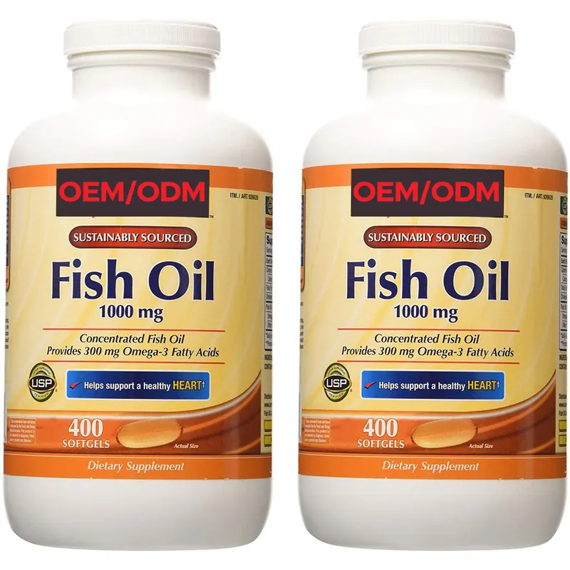 Oem diyet takviyesi ambalaj saf organik Omega-3 balık yağı Softgel kapsül