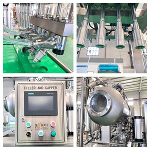 Bán tự động 4-đầu chai Điền và đóng nắp máy 4-trạm Điền và đóng nắp vòi phun thực phẩm và đồ uống đóng chai - Product Image 4