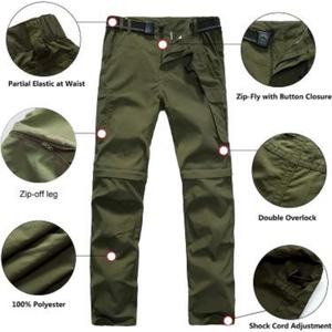 Pantalon cargo multi-poches de voyage et de randonnée à séchage rapide avec fermeture éclair amovible pour enfants et jeunes - Product Image 3