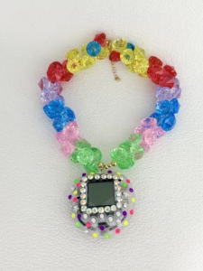 Nouveau Collier de Perles Colorées en Cristal, Collier Breloque Machine Tamagotchi Électronique en Plastique, Cadeau de Fête - Product Image 2